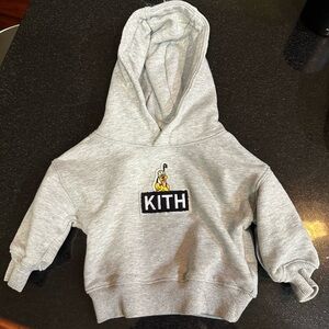Kith Baby for Mickey & Friends Pluto Classic Logo Hoodie - Light Heather Grey